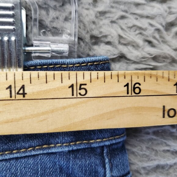 Maurices Jeans Womens 7/8 Blue Straight Leg Mid Rise Stretch Denim - Picture 5 of 12